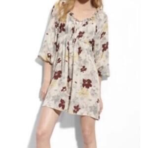 Joie Mai Floral Dress sz S 100% Silk Dress Floral Mini Dress